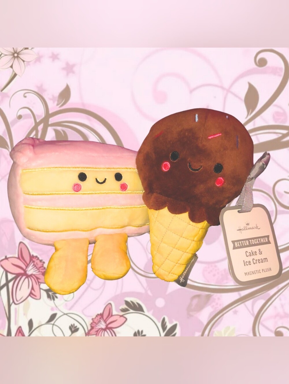 Hallmark Cute Cake & Ice Cream | Better Together Magnetic Plushies